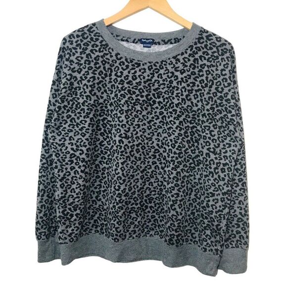 SPLENDID Leopard  Print Pullover Sweater Size Large - Picture 1 of 7